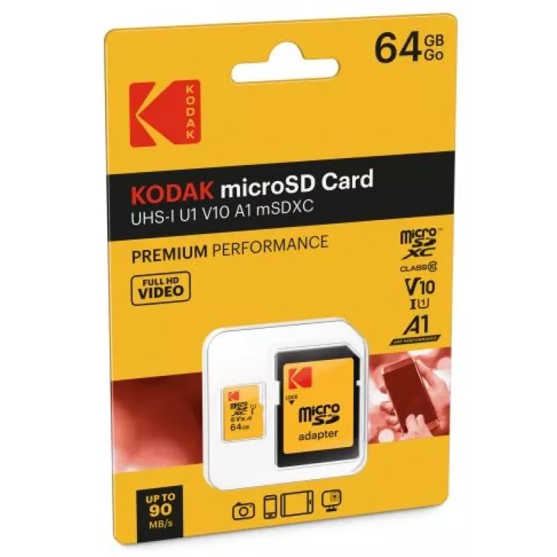 Kodak MicroSDXC 64GB UHS-I U1 V10 A1 Premium