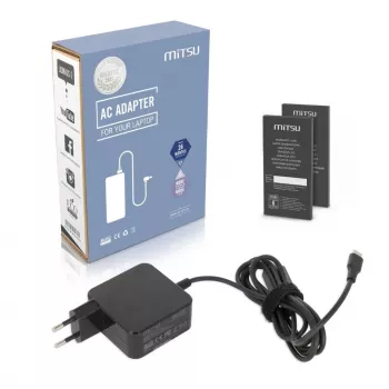 MITSU kintamosios srovės adapteris USB-C 45 W Type-C (juodas) — 45W USB-C maitinimo adapteris nešiojamiems įrenginiams