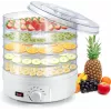 Extralink Home didelė maisto džiovyklė grybams, vaisiams, daržovėms ir žolelėms galinga Pro 500W + 5 padėklai 27cm balta