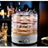 Extralink Home didelė maisto džiovyklė grybams, vaisiams, daržovėms ir žolelėms galinga Pro 500W + 5 padėklai 27cm balta