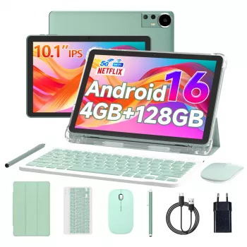 Extralink Tablet CP31 WiFi Android 15.0, 10.1”, 128GB, Camera 2MP+8MP Green