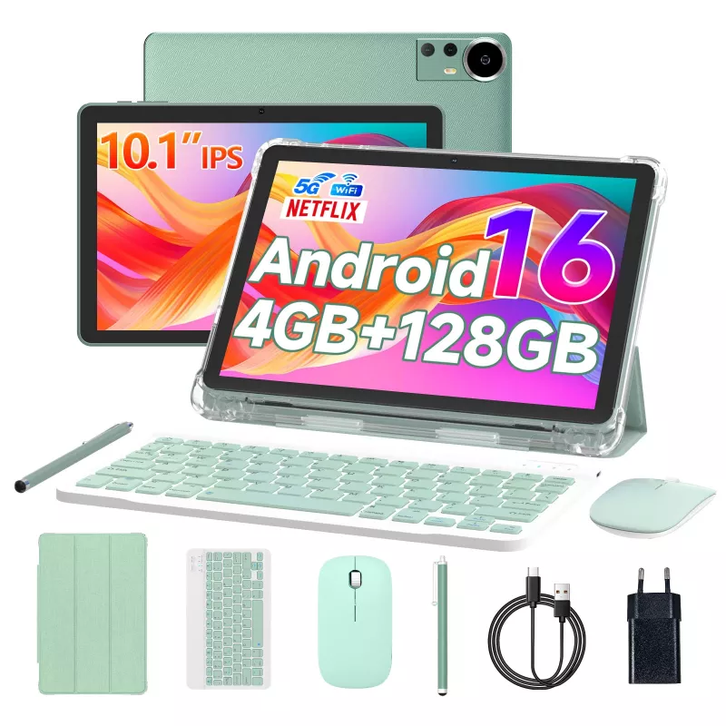Extralink Tablet CP31 WiFi Android 15.0, 10.1”, 128GB, Camera 2MP+8MP Green