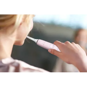 Elektrinis garsinis dantų šepetėlis Philips DiamondClean 9000 HX9911/29 — suaugusiems, įmontuota ličio jonų baterija, minkštas ir normalus režimai, rožinės spalvos