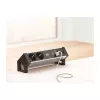 BACHMANN DESK2 ALU Juoda 2x įžemintas lizdas 1x USB įkroviklis 1x ABD GST18