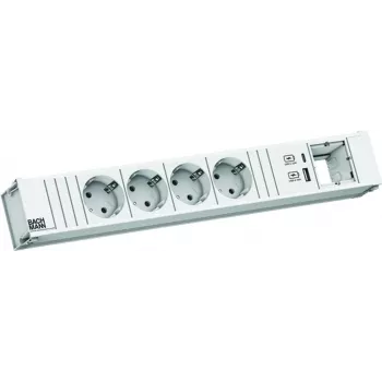 Maitinimo lizdas Bachmann CONI 4x CEE7/3 modelis 912.702 — 4 lizdai, kompaktiškas dizainas