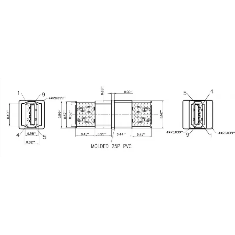 Maitinimo lizdų blokas Bachmann 917.12011 su 2 USB A prievadais