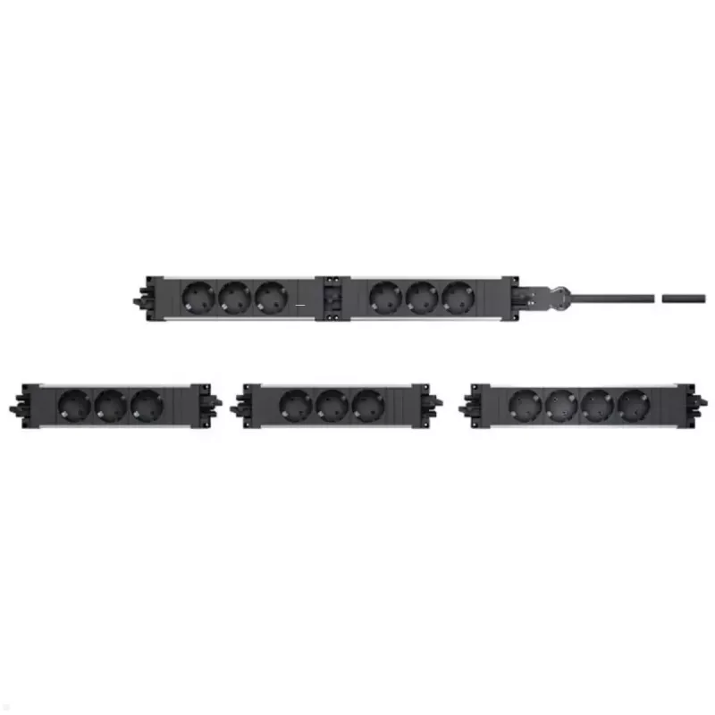 Maitinimo lizdas Bachmann STEP ALU 1x USB 1x nestandartinis modulis 2x maitinimo lizdas