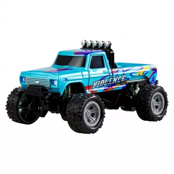 RC Monster Truck Amewi DieCast 1:64 RTR Blue – lieto metalo 1:64 mastelio, paruoštas naudojimui