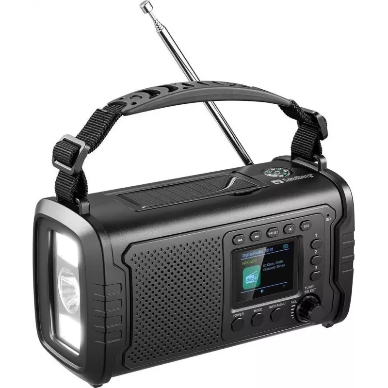 Sandberg Survivor DAB+ Radio All-in-1 20000 mAh išorinė baterija juoda