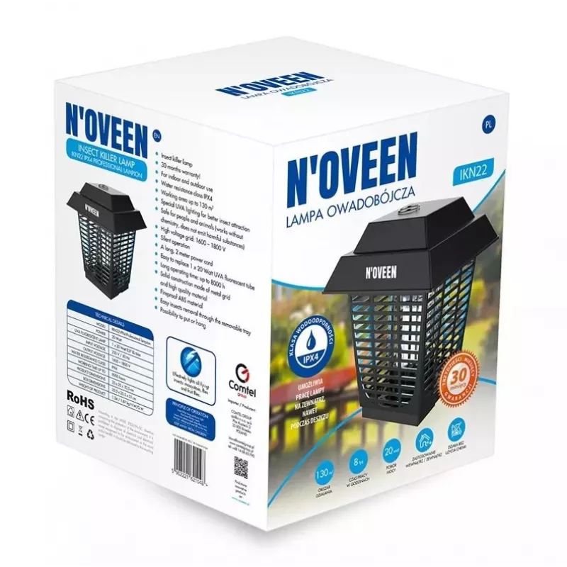 Žibintas NOVEEN IKN22 IPX4 Professional – nešiojamas žibintas su IPX4 apsauga nuo purslų