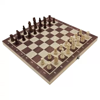 Extralink Toys Mediniai Šachmatai 3in1 Šaškės + Šachmatai + Triktrakas