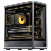 Jonsbo D401 PC korpusas, Midi Tower, ATX, grūdintas stiklas - juoda