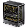 Jonsbo D401 PC korpusas, Midi Tower, ATX, grūdintas stiklas - juoda
