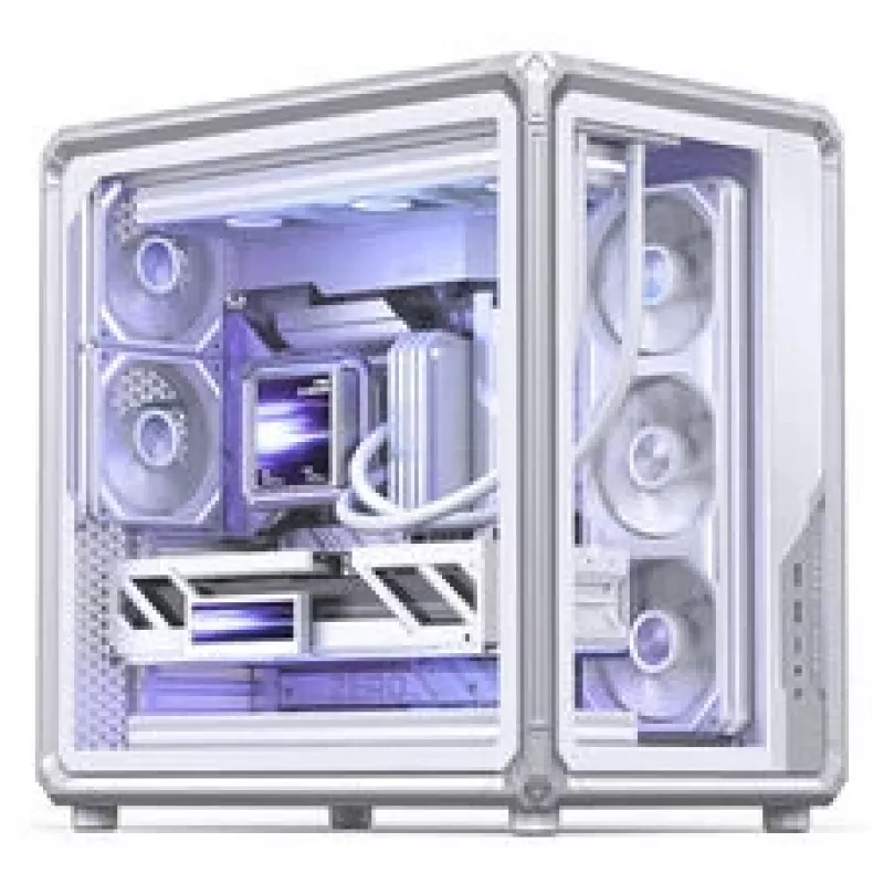 Jonsbo X400 PC korpusas, Midi Tower, ATX, grūdintas stiklas - balta