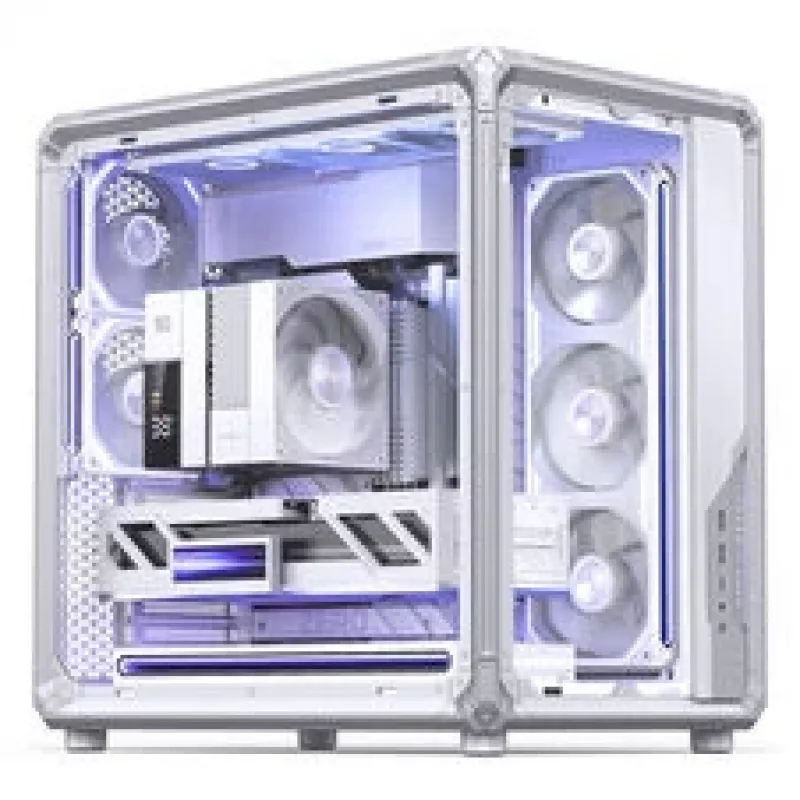 Jonsbo X400 PC korpusas, Midi Tower, ATX, grūdintas stiklas - balta