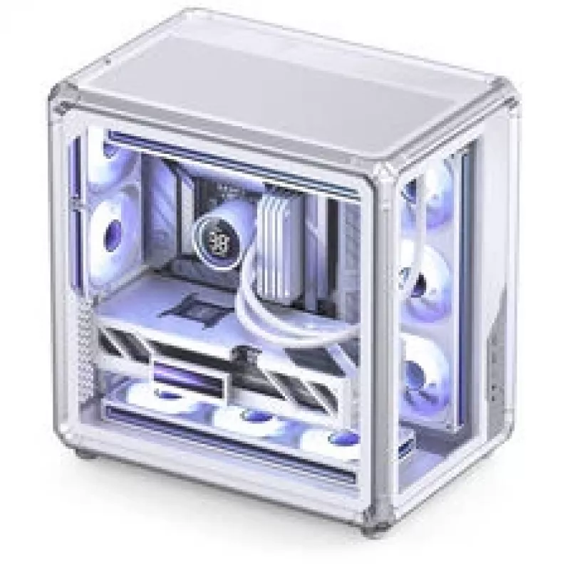Jonsbo X400 PC korpusas, Midi Tower, ATX, grūdintas stiklas - balta