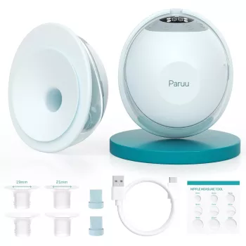 Paruu P20 HANDS-FREE nešiojamasis krūties siurblys, žalias, dvigubas rinkinys