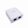 Ant sienos montuojamas ekranuotas tinklo lizdas GEMBIRD Gniazdo natynkowe 2×RJ45 Cat6A FTP