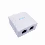 Ant sienos montuojamas ekranuotas tinklo lizdas GEMBIRD Gniazdo natynkowe 2×RJ45 Cat6A FTP