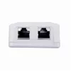 Ant sienos montuojamas ekranuotas tinklo lizdas GEMBIRD Gniazdo natynkowe 2×RJ45 Cat6A FTP