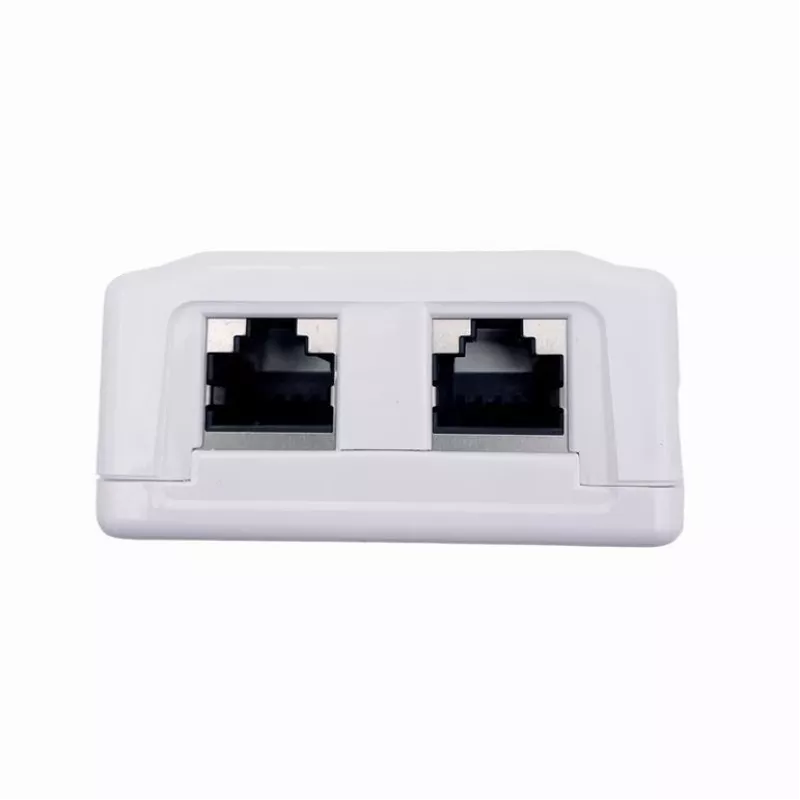 Ant sienos montuojamas ekranuotas tinklo lizdas GEMBIRD Gniazdo natynkowe 2×RJ45 Cat6A FTP