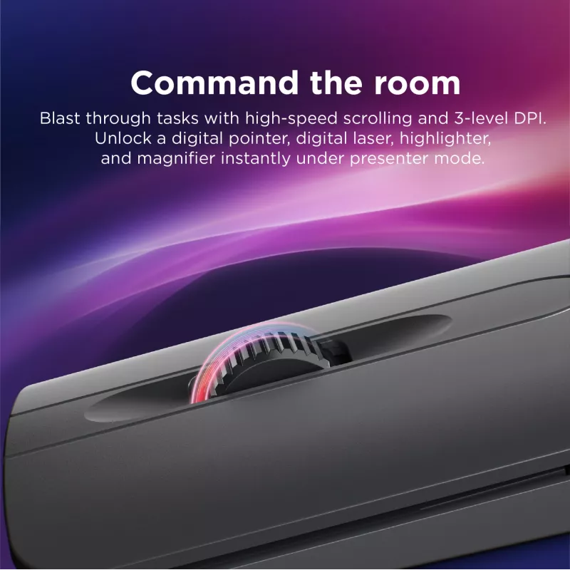 Belaidė abiem rankoms tinkama Bluetooth pelė Lenovo 4Y51T62792 — IR LED, 4000 DPI, 7 mygtukai, ratukas, pilka