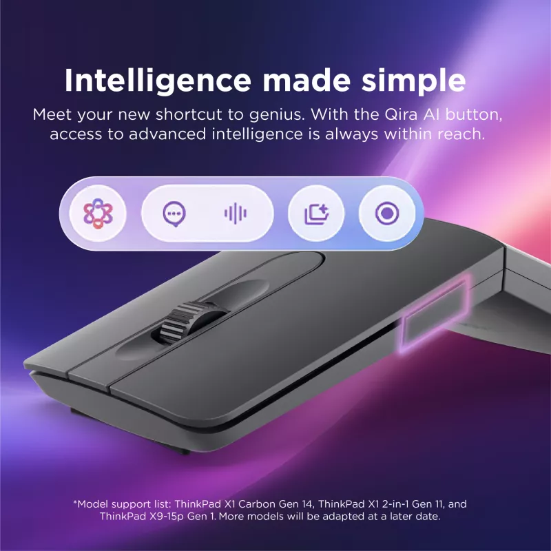Belaidė abiem rankoms tinkama Bluetooth pelė Lenovo 4Y51T62792 — IR LED, 4000 DPI, 7 mygtukai, ratukas, pilka