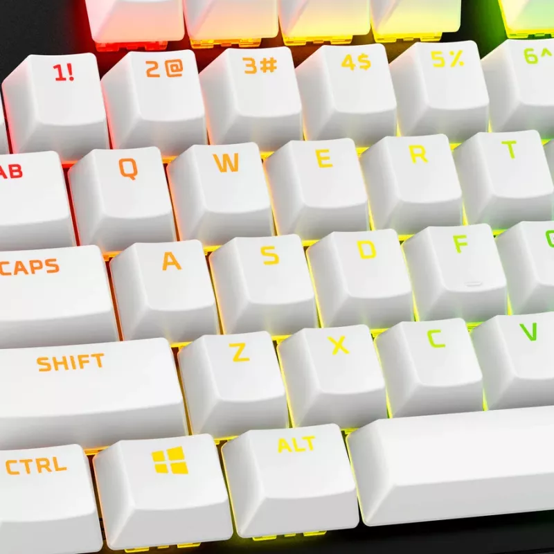 Klaviatūros klavišų rinkinys, HP HyperX Full key Set Keycaps, baltas, suderinamas su HyperX ir dauguma mechaninių klaviatūrų