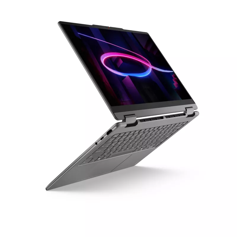Lenovo Yoga 7 2-in-1 14IPH11 Copilot+ PC Intel Core Ultra 7 355 Hybrid (2-in-1) 35.6 cm (14 celių) jutiklinis ekranas 2.8K 16 GB LPDDR5x-SDRAM 1 TB SSD Wi-Fi 7 (802.11be) Windows 11 Home German Pilka