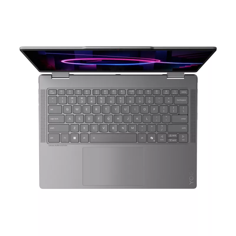 Lenovo Yoga 7 2-in-1 14IPH11 Copilot+ PC Intel Core Ultra 7 355 Hybrid (2-in-1) 35.6 cm (14 celių) jutiklinis ekranas 2.8K 16 GB LPDDR5x-SDRAM 1 TB SSD Wi-Fi 7 (802.11be) Windows 11 Home German Pilka
