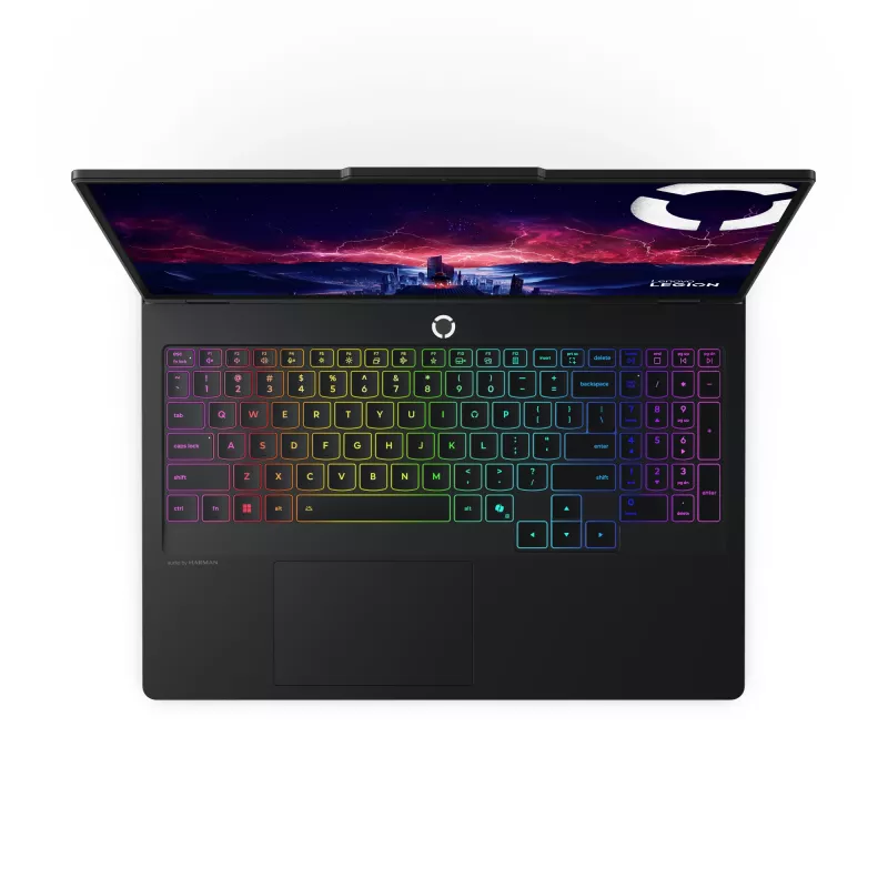 Lenovo Legion Pro 5 16AFR10 AMD Ryzen™ 9 9955HX nešiojamasis kompiuteris 40,6 cm (16 colių) WQXGA 32 GB DDR5-SDRAM 1 TB SSD NVIDIA GeForce RTX 5070 Wi-Fi 7 (802.11be) Windows 11 Home vokiška juoda