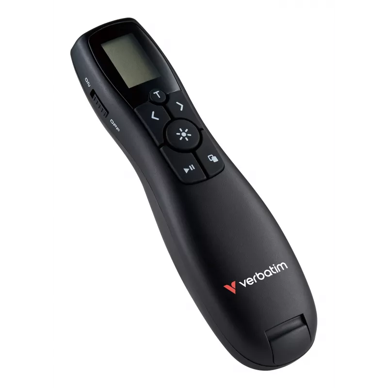 Verbatim Keynote belaidis pateikčių valdiklis su LCD ekranu, RF, USB, 30 m, juodas