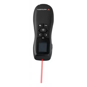 Verbatim Keynote belaidis pateikčių valdiklis su LCD ekranu, RF, USB, 30 m, juodas