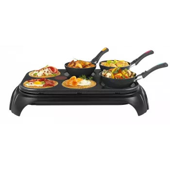 Tefal WokParty Duo PY5828 Juoda, Nerūdijantis plienas 1000 W