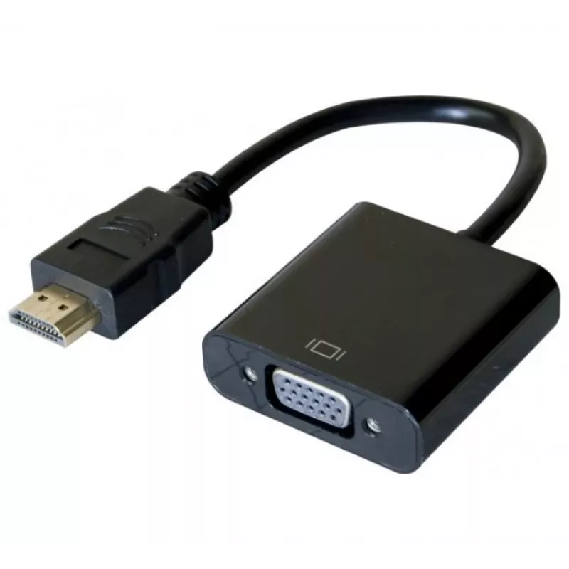 Hypertec 051221-HY vaizdo kabelio adapteris 0,13 m HDMI A tipo (standartinis) VGA (D-Sub) juodas