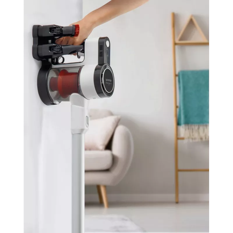 Gorenje SVC216FMLW belaidis dulkių siurblys Sausas HEPA Be maišelio 0,5 L 135 W Juoda, Balta