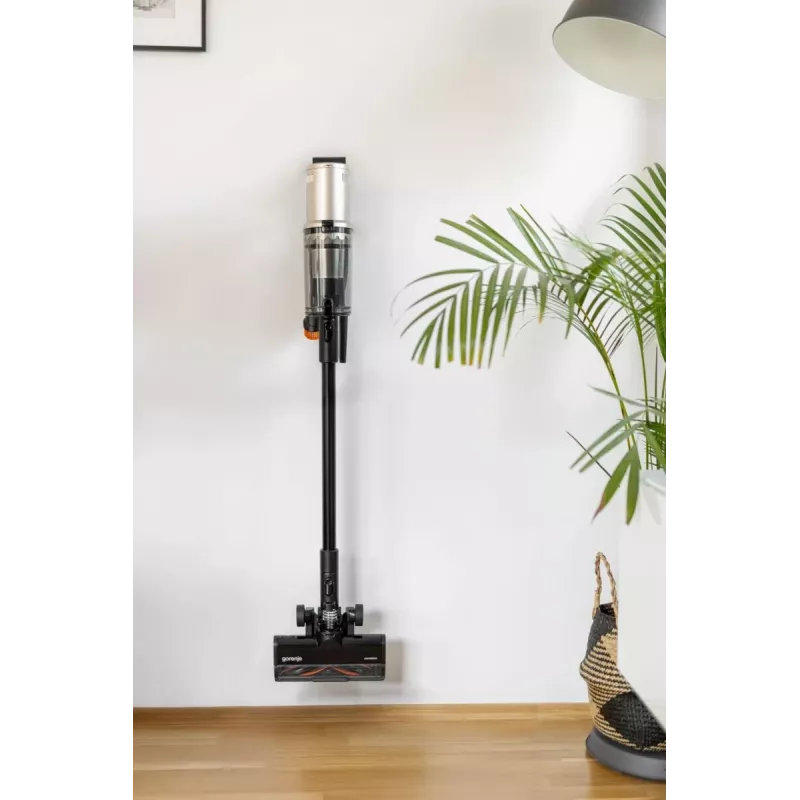 „Gorenje SVC259441NFGO“ 2-in-1 belaidis dulkių siurblys, sausas valymas, HEPA filtras, be maišelio, 0,6 l, 350 W, auksinis