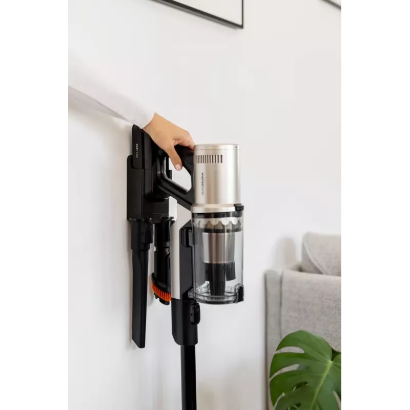 „Gorenje SVC259441NFGO“ 2-in-1 belaidis dulkių siurblys, sausas valymas, HEPA filtras, be maišelio, 0,6 l, 350 W, auksinis