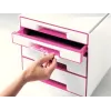 Leitz Drawer Cabinet WOW Cube 4-drawer, 4 stalčiai(-ių), Plastikas, Rožinė, Balta, 1 vnt., 287 mm, 270 mm