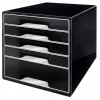 Leitz Desk Cube 5-drawer, 5 stalčiai (-ių), Plastikas, Juoda, 1 vnt., 270 mm, 287 mm