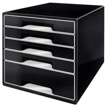 Leitz Desk Cube 5-drawer, 5 stalčiai (-ių), Plastikas, Juoda, 1 vnt., 270 mm, 287 mm