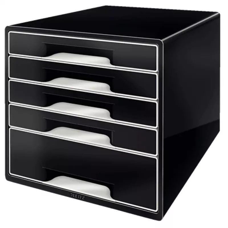Leitz Desk Cube 5-drawer, 5 stalčiai (-ių), Plastikas, Juoda, 1 vnt., 270 mm, 287 mm