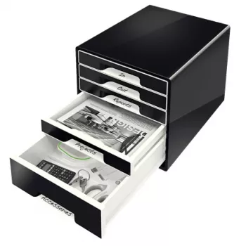Leitz Desk Cube 5-drawer, 5 stalčiai (-ių), Plastikas, Juoda, 1 vnt., 270 mm, 287 mm