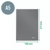 Leitz Notebook Solid Hardcover A5 Ruled 90 gram 80 sheets, Monochromatic, Juoda, A5, 80 sheets, Glossy, 80 g/m²