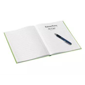 “Leitz” Užrašų knygelė WOW A4, linijomis, kietu viršeliu, 90 g, 80 lapų, raštuota, žalia, A4, 80 lapų, 80 g/m², linijinis popierius