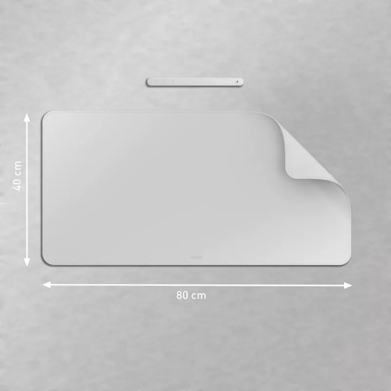 Leitz didelis stalo kilimėlis, pilkas, polivinilchloridas (PVC), 400 mm, 800 mm, 2 mm, 350 g