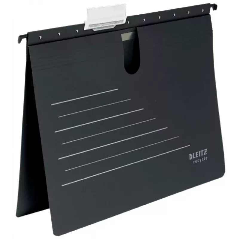 Leitz Alpha® Recycle Card Suspension Binder, A4, juoda, kartonas, 348 mm, 2 mm, 270 mm