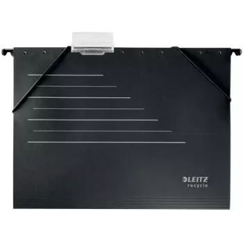 Leitz Alpha® Recycle Card pakabinamas aplankalas, A4, juodas, kartonas, 80 g/m², 150 lapų, 348 mm