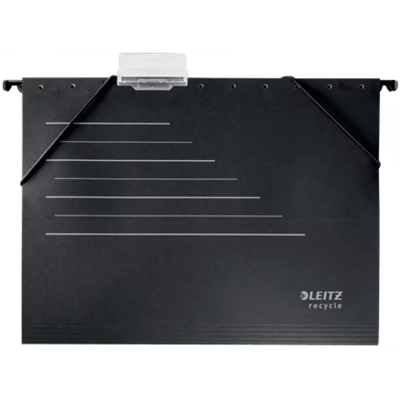 Leitz Alpha® Recycle Card pakabinamas aplankalas, A4, juodas, kartonas, 80 g/m², 150 lapų, 348 mm