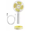 Unold Breezy 86610 rankinis ventiliatorius, balta/geltona